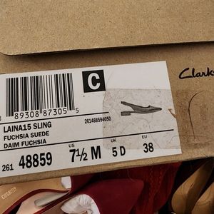 Ladies size 7.5 Clark's Cushion Plus slingback flats, never enjoyed